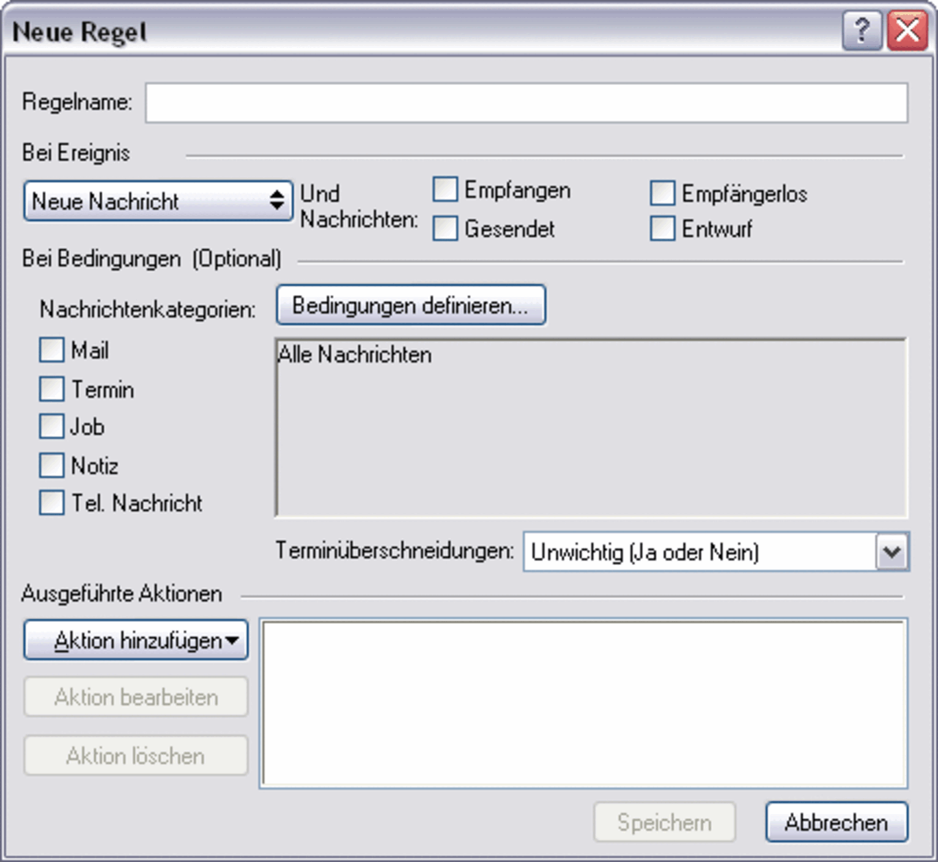 Screenshot Regelnamen eingeben