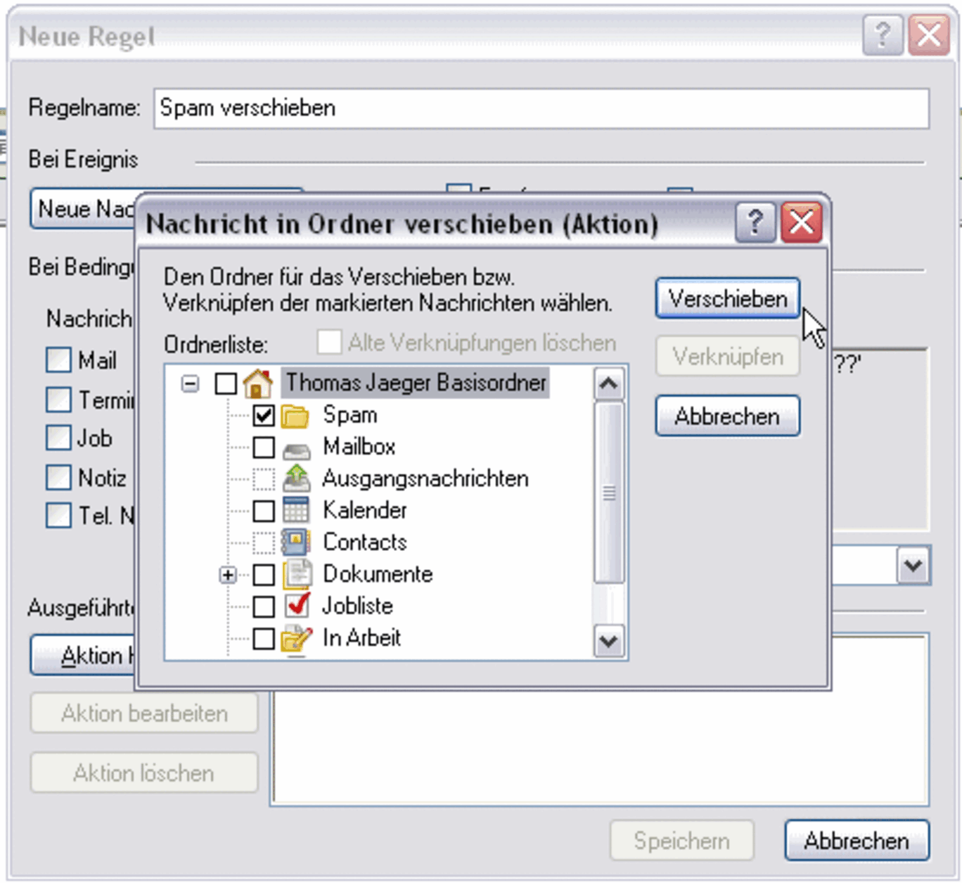 Screenshot Ordner auswählen